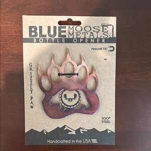 Blue Moose Metals Grizzly Paw Bottle Opener